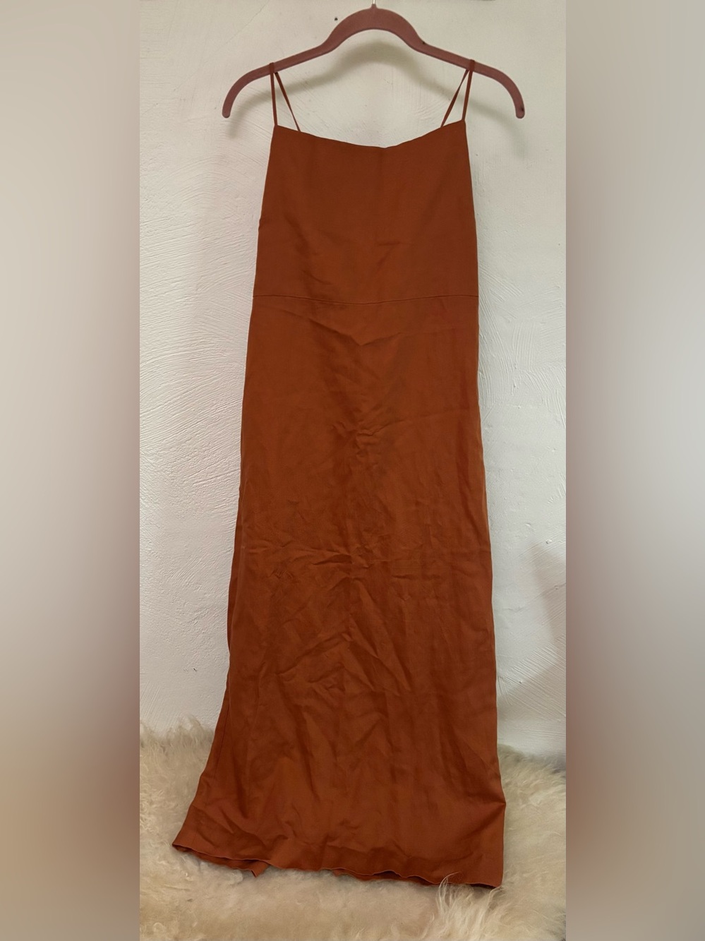 Zara Linen Blend Midi Dress